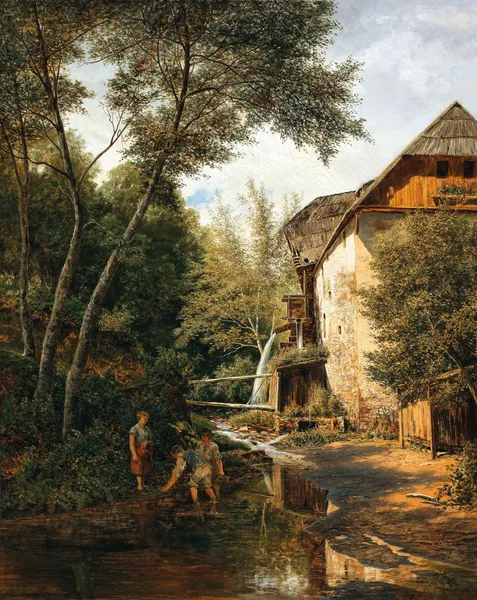 An Old Mill above Pörtschach av Alfred Zoff