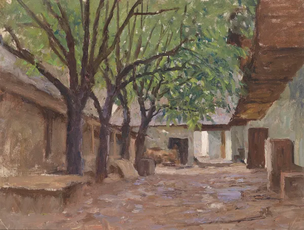 Bauernhäuser bei Klagenfurt av Alfred Zoff