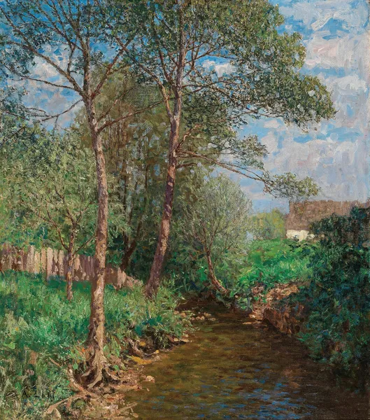 Sonnige Bachlandschaft av Alfred Zoff