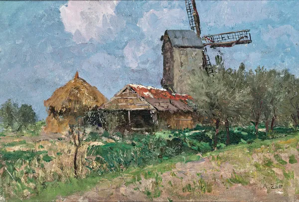 Windmills in Belgium av Alfred Zoff