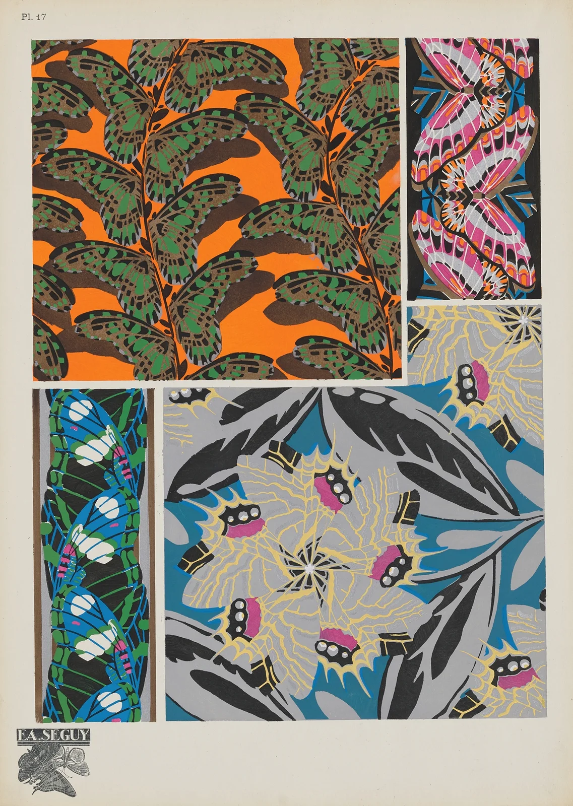 Papillons Pl.17 av Emile-Allain Séguy