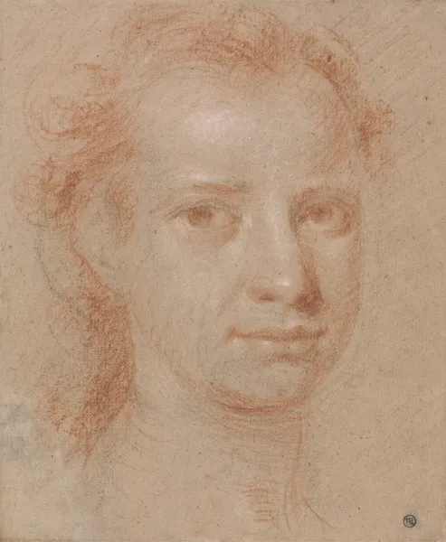 Head of a Young Woman or Man av Allan Ramsay