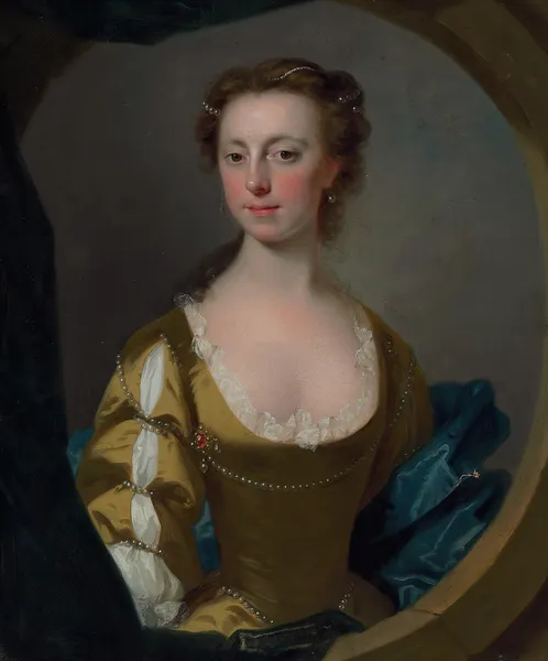 Portrait Of A Lady, Traditionally Identified As Mrs. Kitty Clive av Allan Ramsay