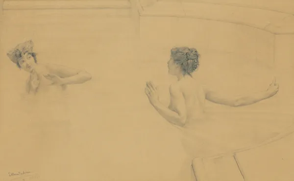Splashing; the bathers – nr 1 av Lawrence Alma-Tadema