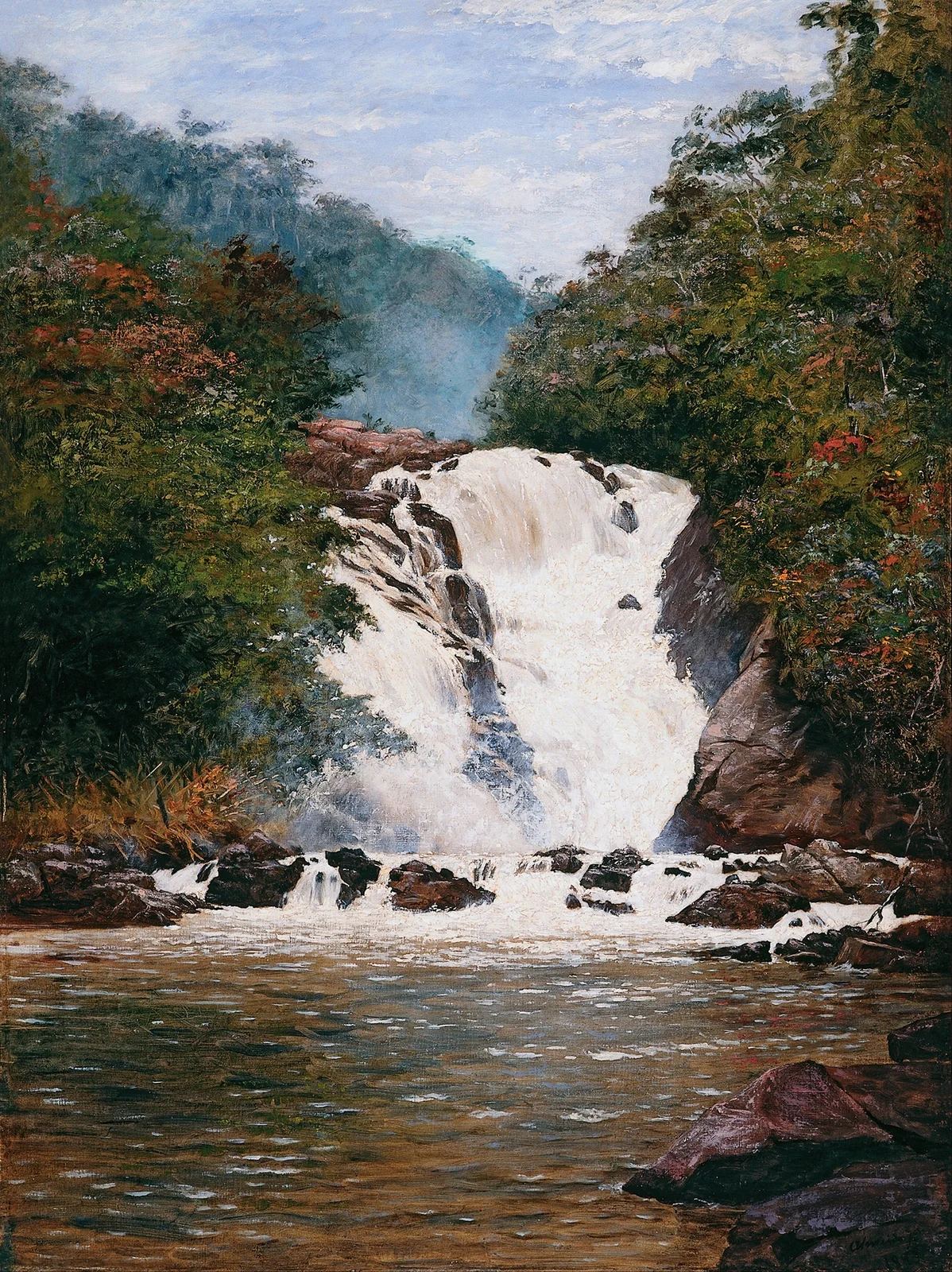 Votorantim Waterfall av Almeida Júnior