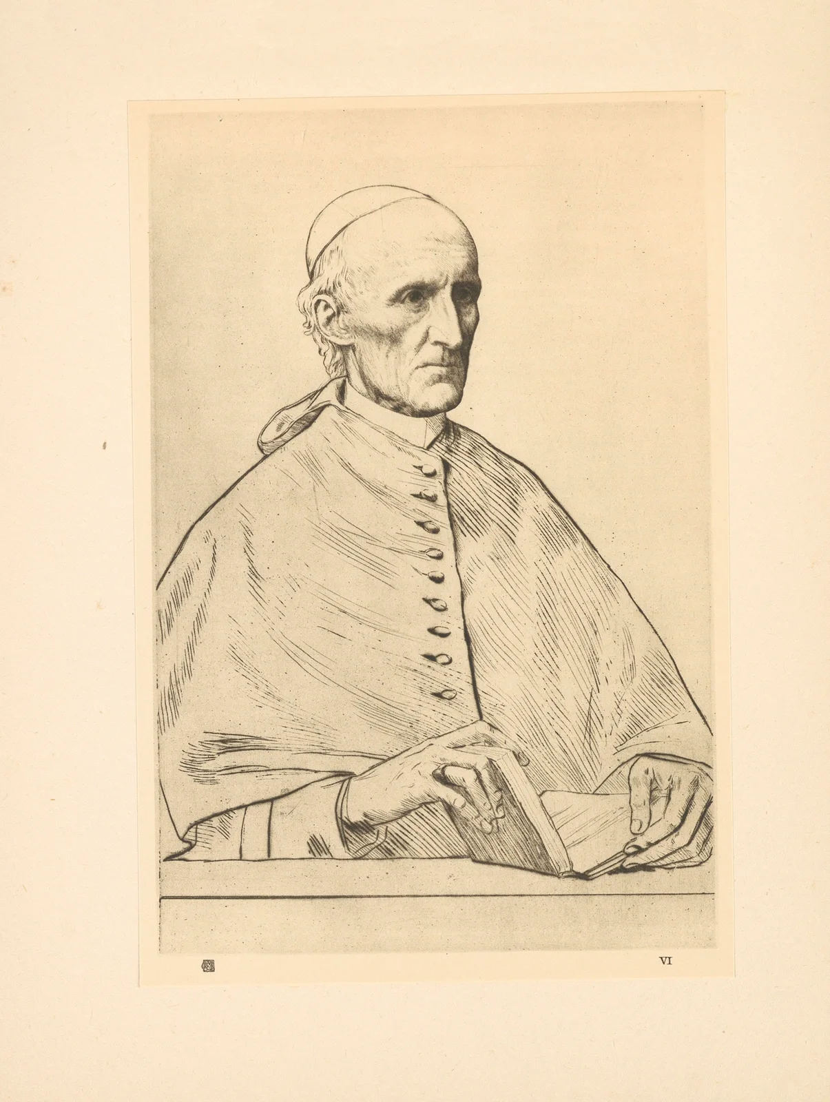 Le Cardinal Manning (19th century) av Alphonse Legros