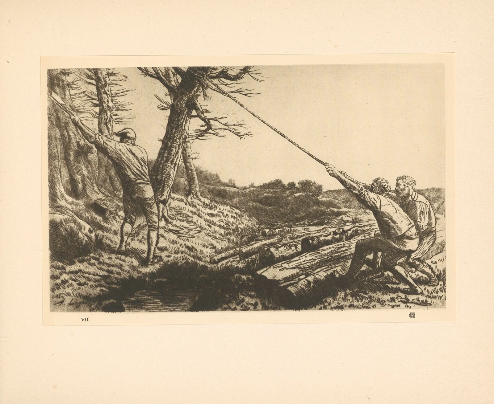 Les Bûcherons (19th century) av Alphonse Legros