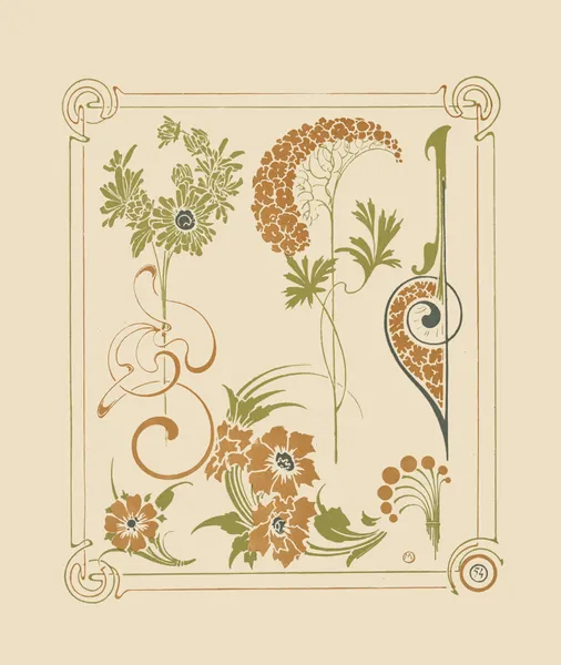 Abstract design based on flowers and arabesques. av Alphonse Mucha