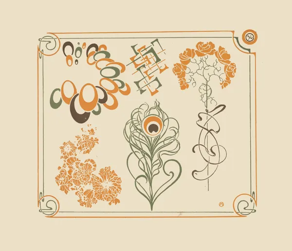 Abstract design based on flowers and curvilinear shapes. av Alphonse Mucha