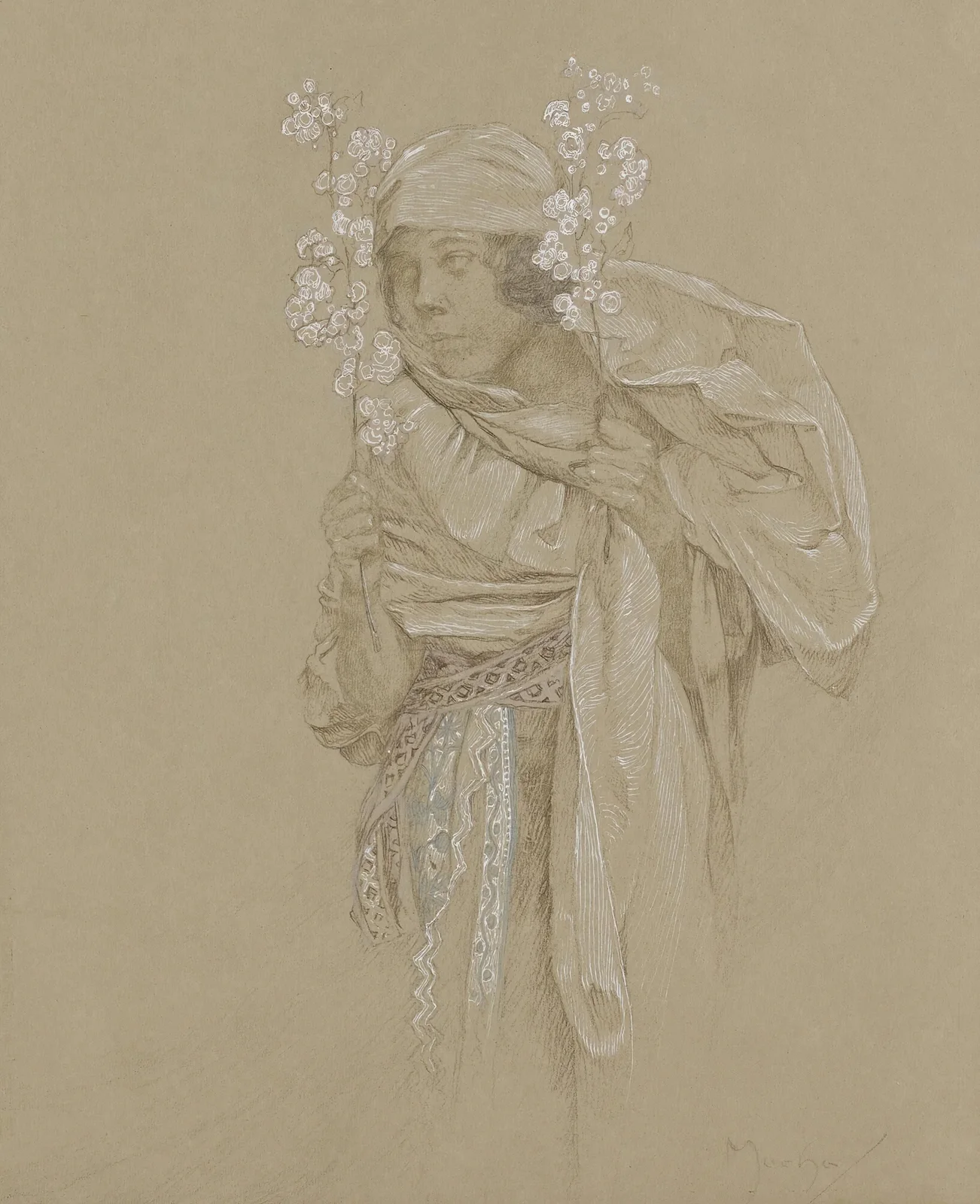 Allegory Of Spring av Alphonse Mucha