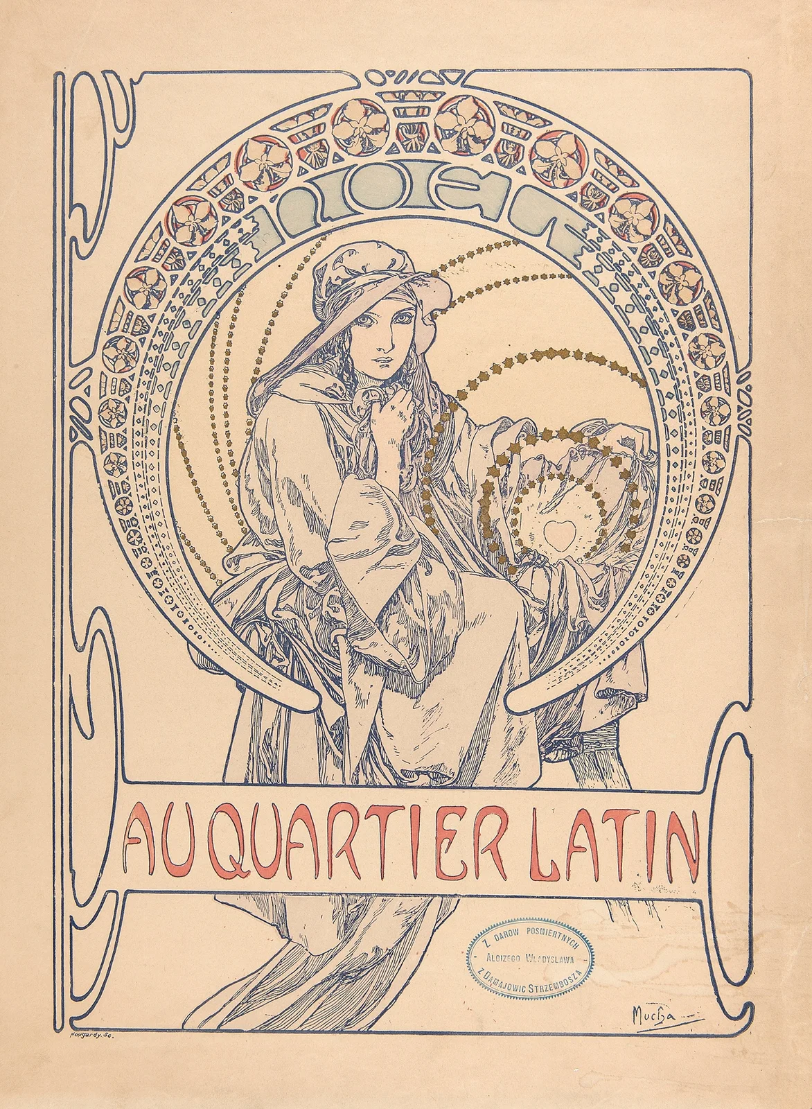 Au Quartier Latin – cover design av Alphonse Mucha