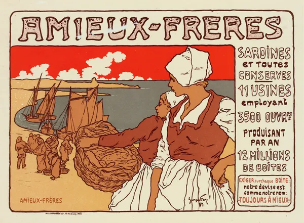 Bières De La Meuse, 1899 av Alphonse Mucha