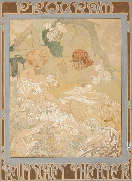 Deutsches Schauspiel-Haus Theater Program av Alphonse Mucha