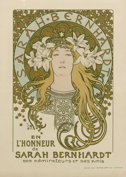 En l’honneur de Sarah Bernhardt – ses admirateurs et ses amis av Alphonse Mucha