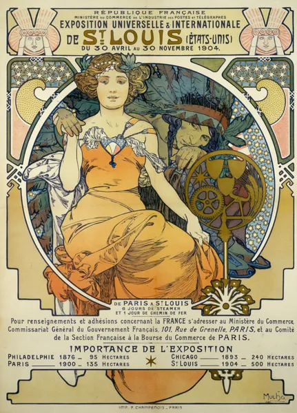 Exposition Universelles Et Internationale De St. Louis (Etats Unis) Du 30 Avril Au 30 Novembre av Alphonse Mucha
