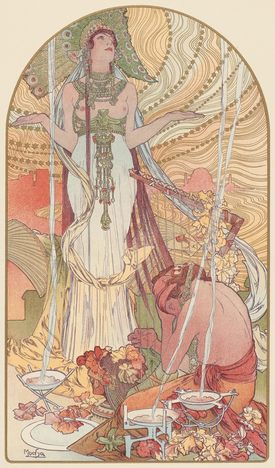 Incantation (Salammbo) av Alphonse Mucha
