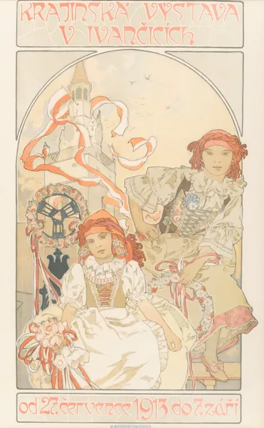Krajinská výstava v Ivancicích av Alphonse Mucha