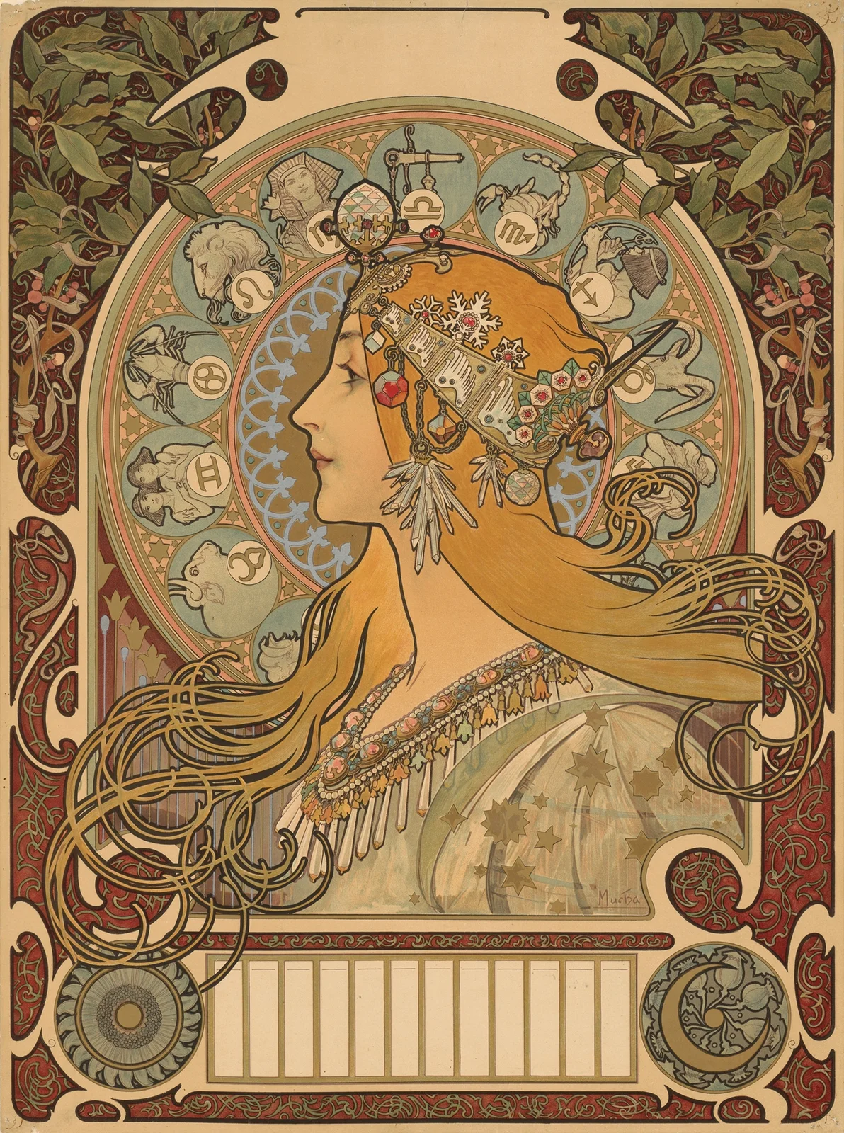 La Plume av Alphonse Mucha