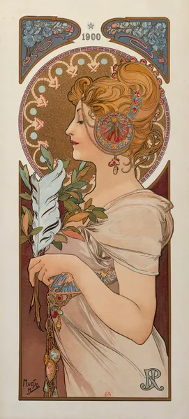 La Plume av Alphonse Mucha