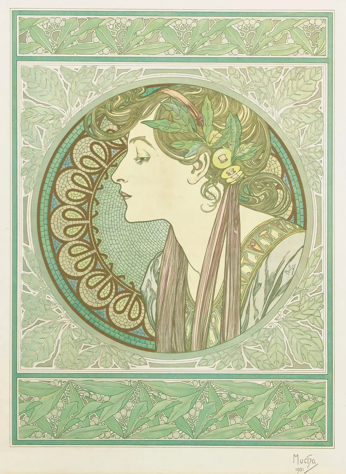 Laurel av Alphonse Mucha