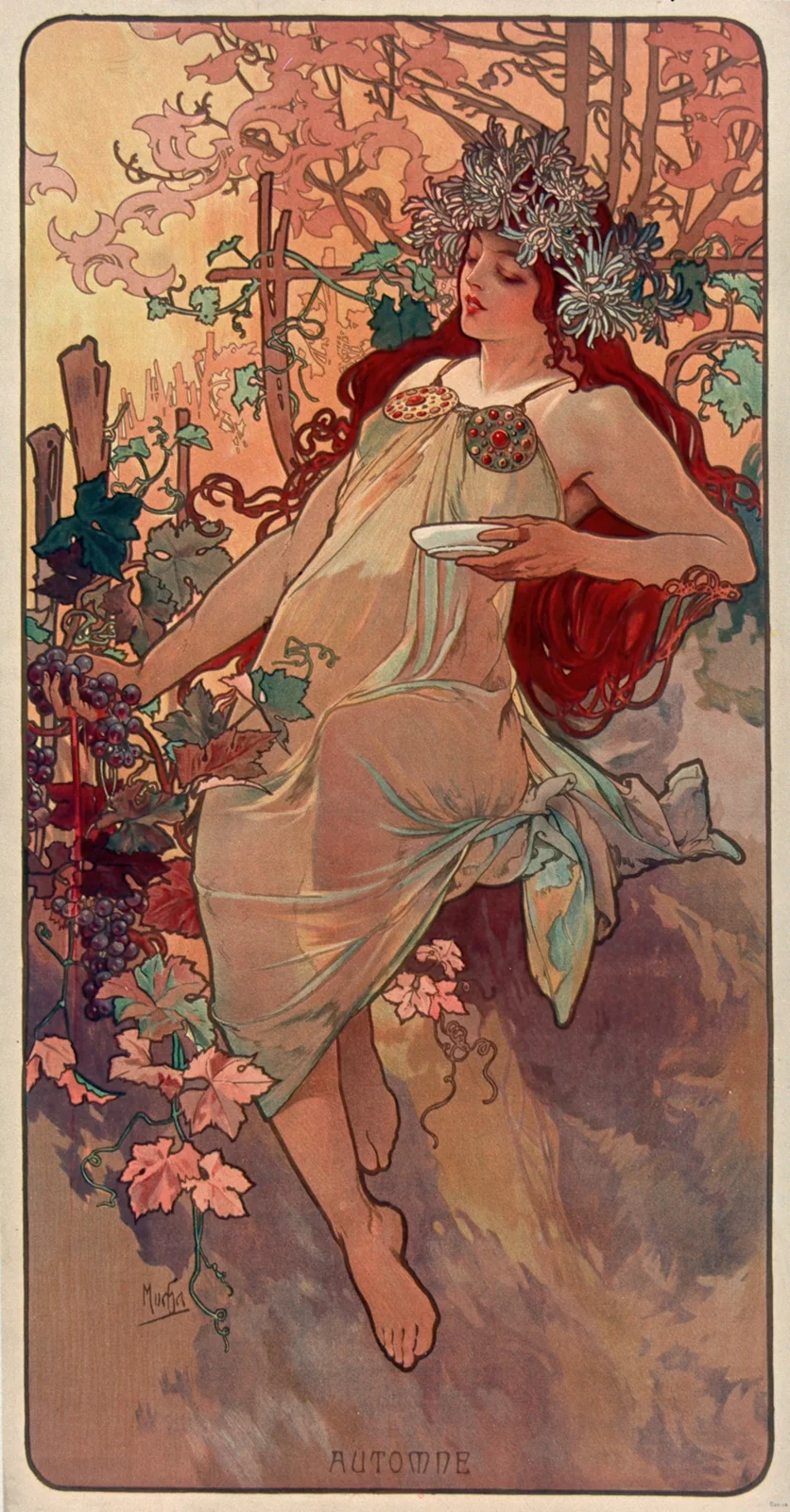 Les Saisons – automne av Alphonse Mucha