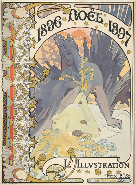 L’Illustration, Noël, 1896 av Alphonse Mucha
