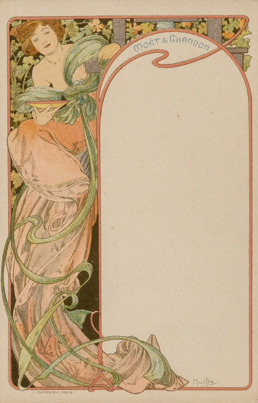 Menu Card av Alphonse Mucha