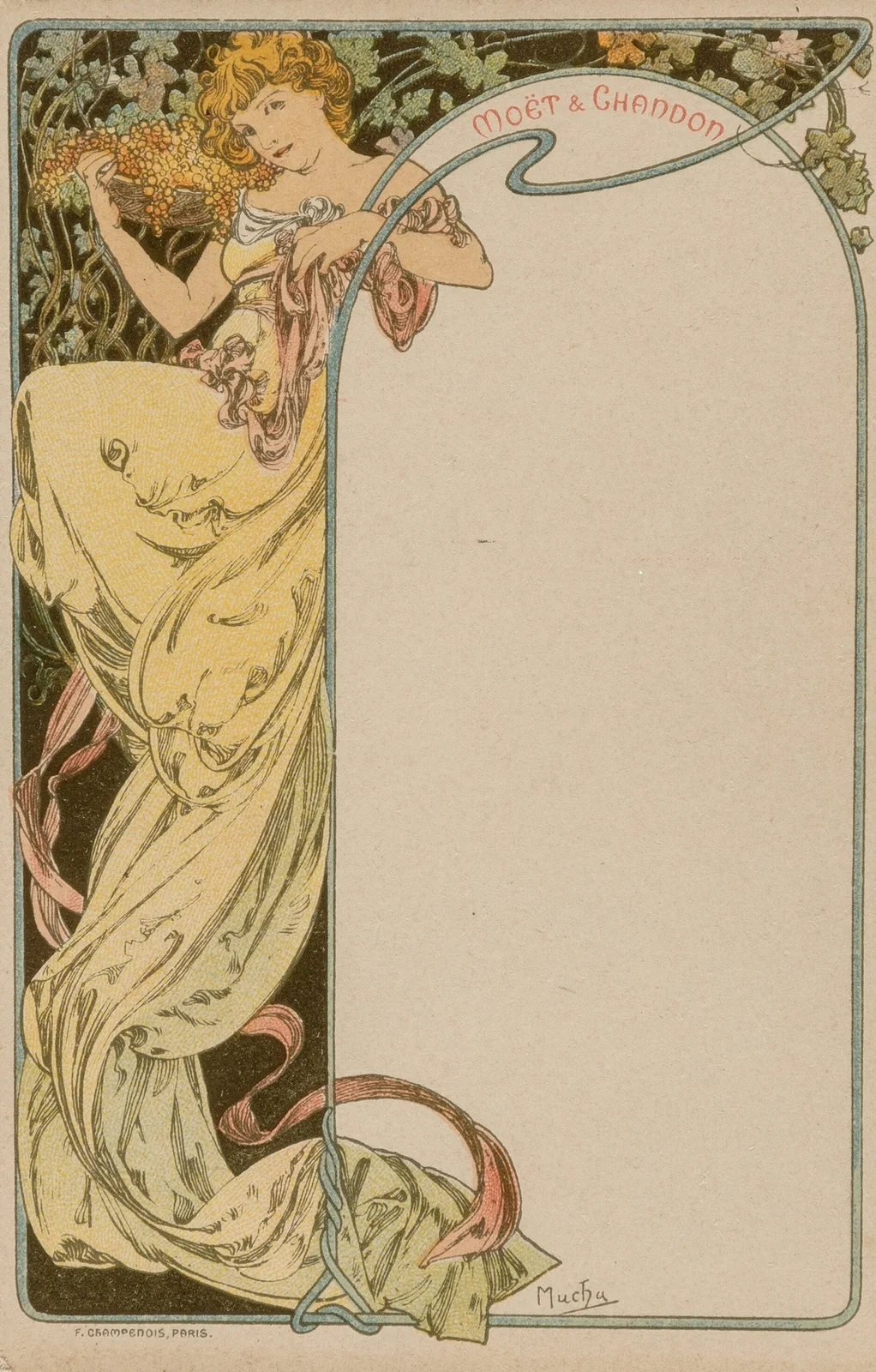Menu Card, 1900 – nr 3 av Alphonse Mucha
