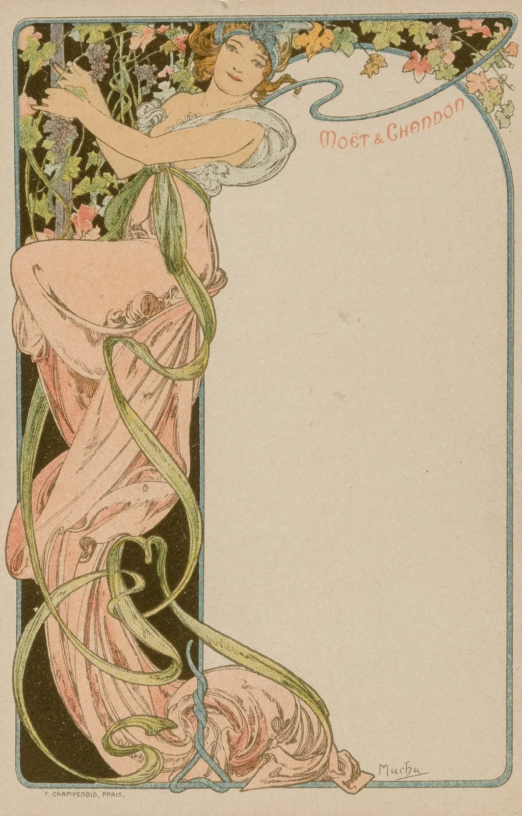Menu Card av Alphonse Mucha