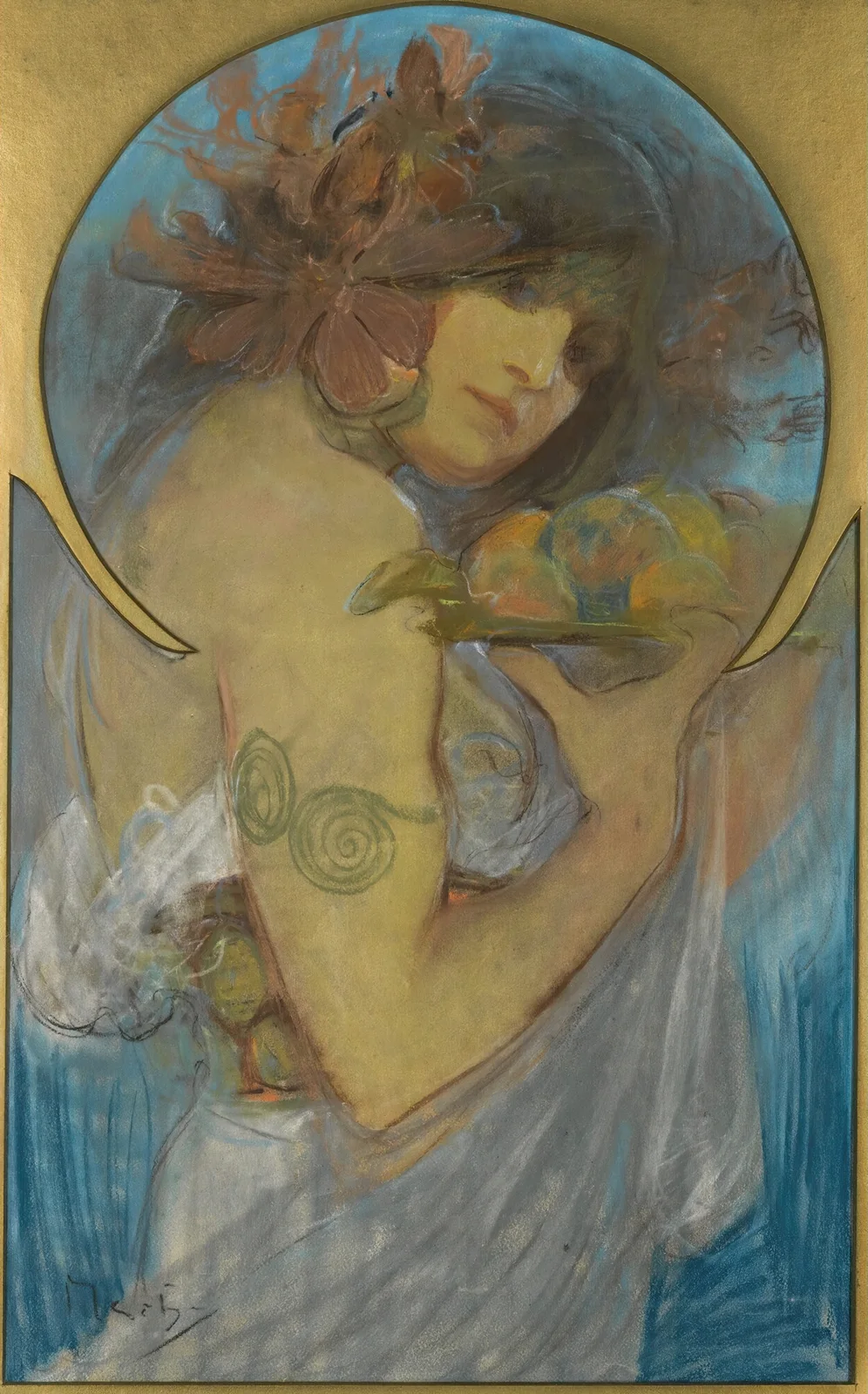 Study For a Poster; Fruit av Alphonse Mucha