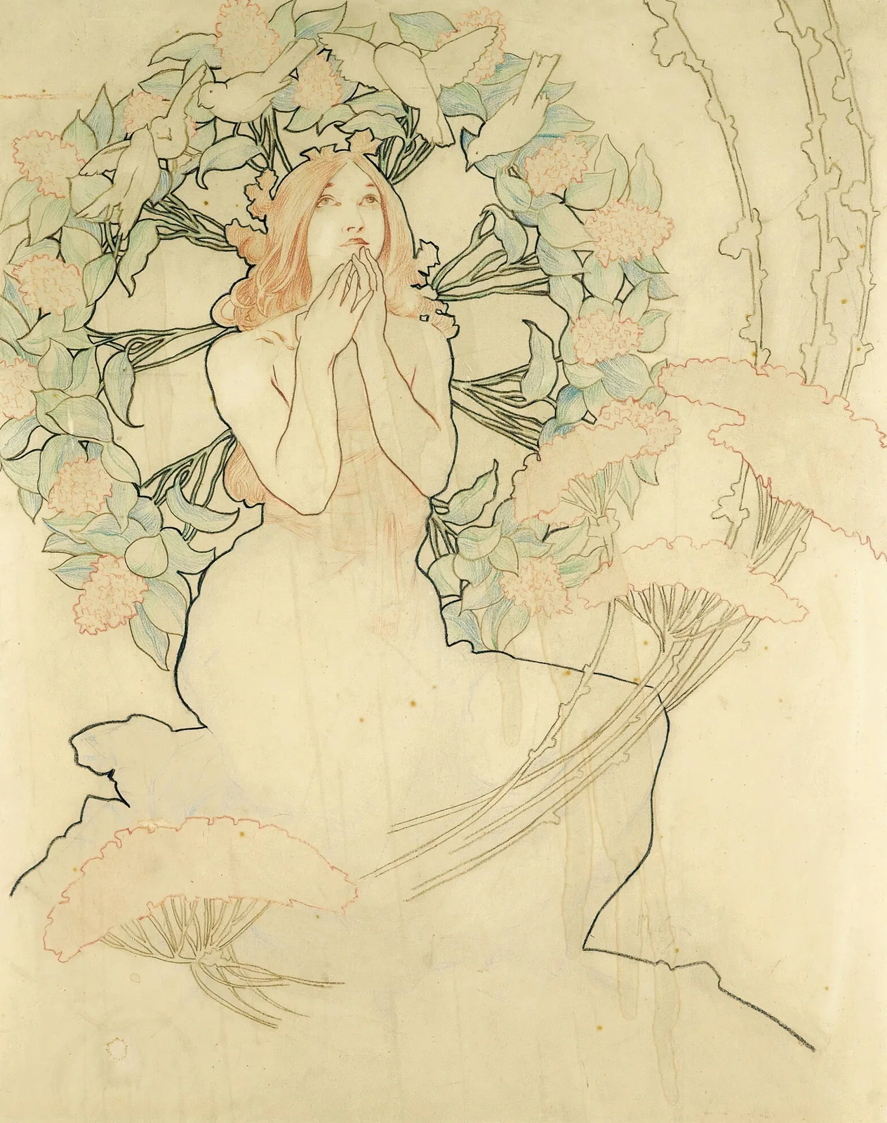Study for Monte Carlo av Alphonse Mucha