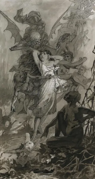 The Dance Of Death av Alphonse Mucha