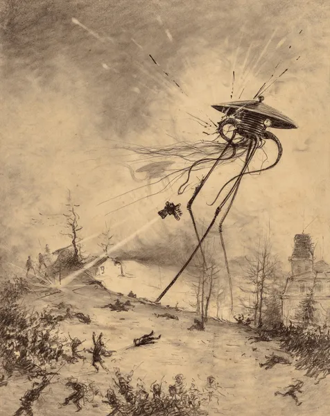 Martian Fighting Machine Hit by Shell av Henrique Alvim Corrêa