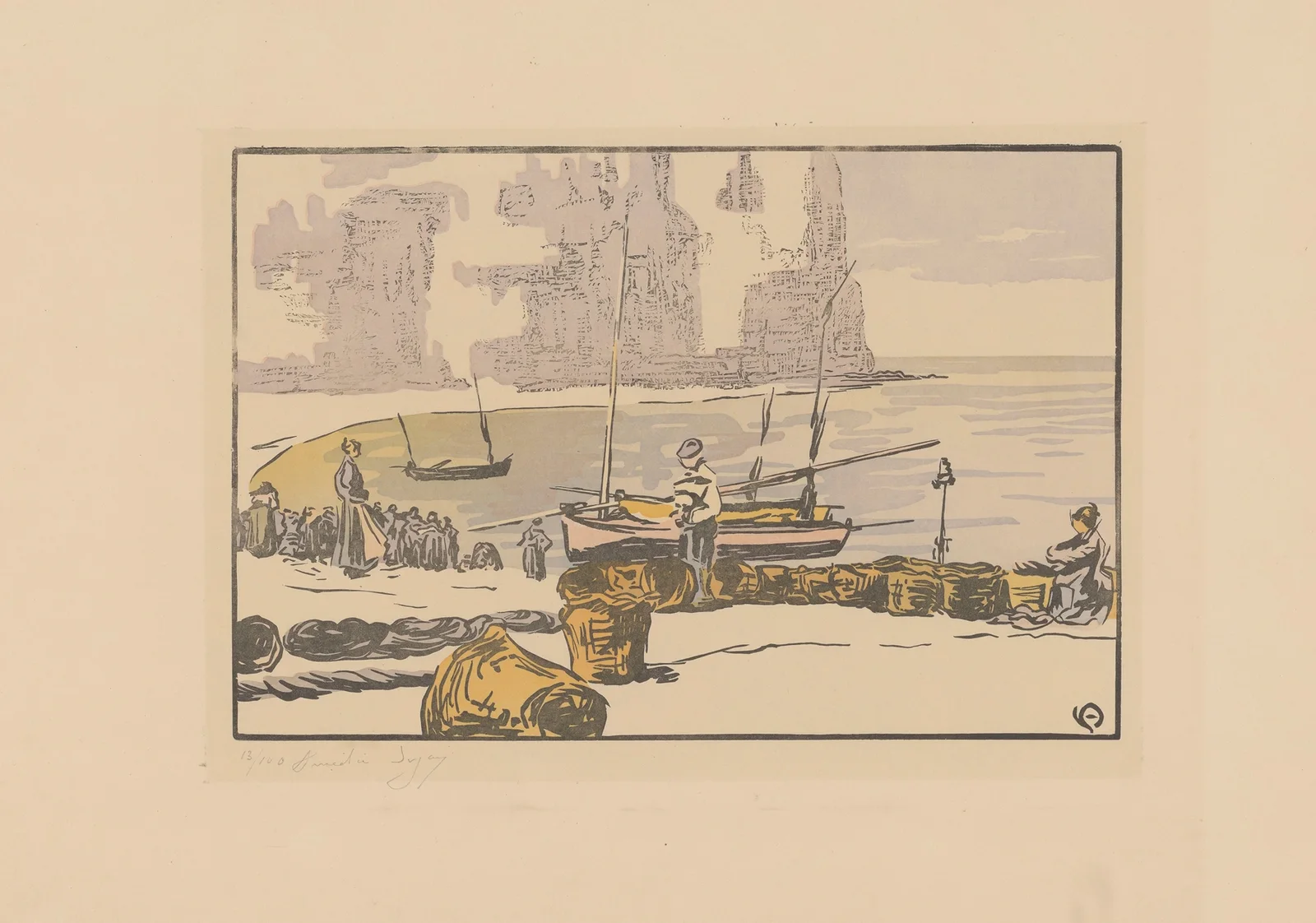La Petite plage (Yport) av Amédée Joyau