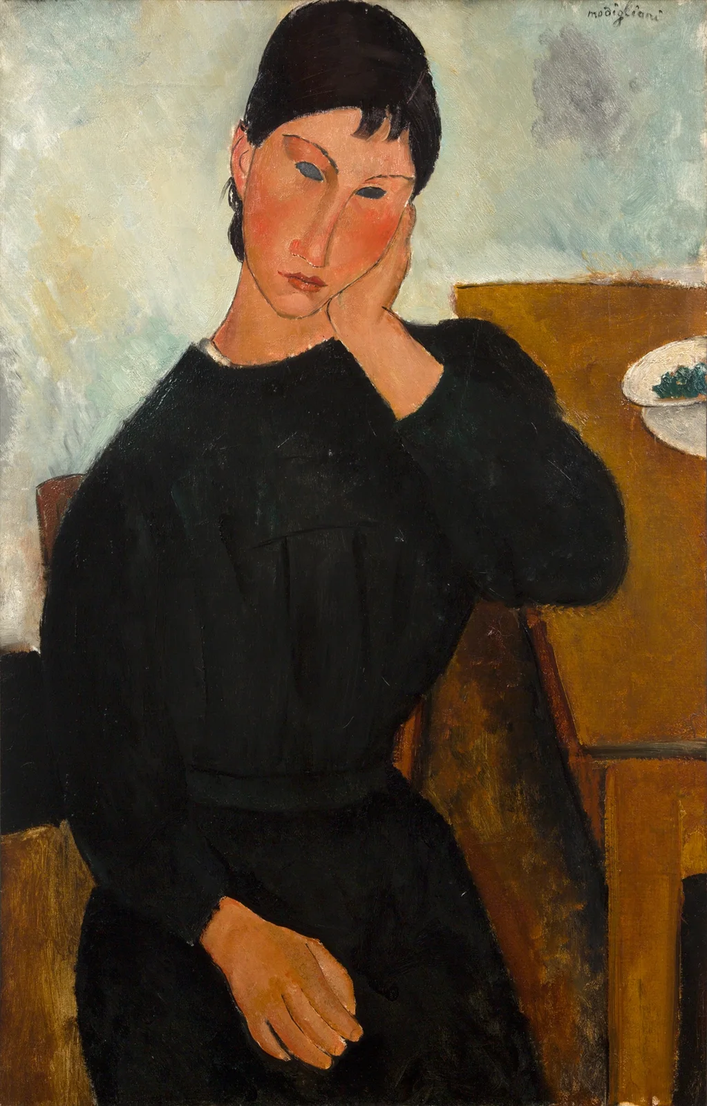 Elvira Resting at a Table av Amedeo Modigliani