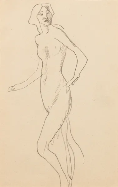 Femme nue debout, 1905 – nr 5 av Amedeo Modigliani
