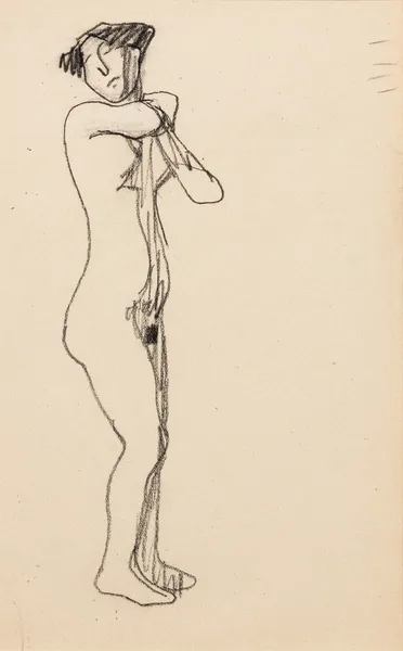 Femme nue debout de trois quarts vers la droite., 1905 – nr 2 av Amedeo Modigliani