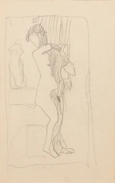Femme nue debout de trois quarts vers la droite, 1905 – nr 1 av Amedeo Modigliani