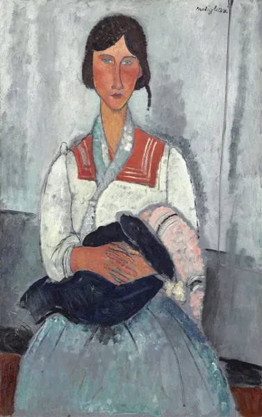 Gypsy Woman with Baby av Amedeo Modigliani