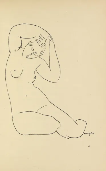 Les nymphes 4 av Amedeo Modigliani