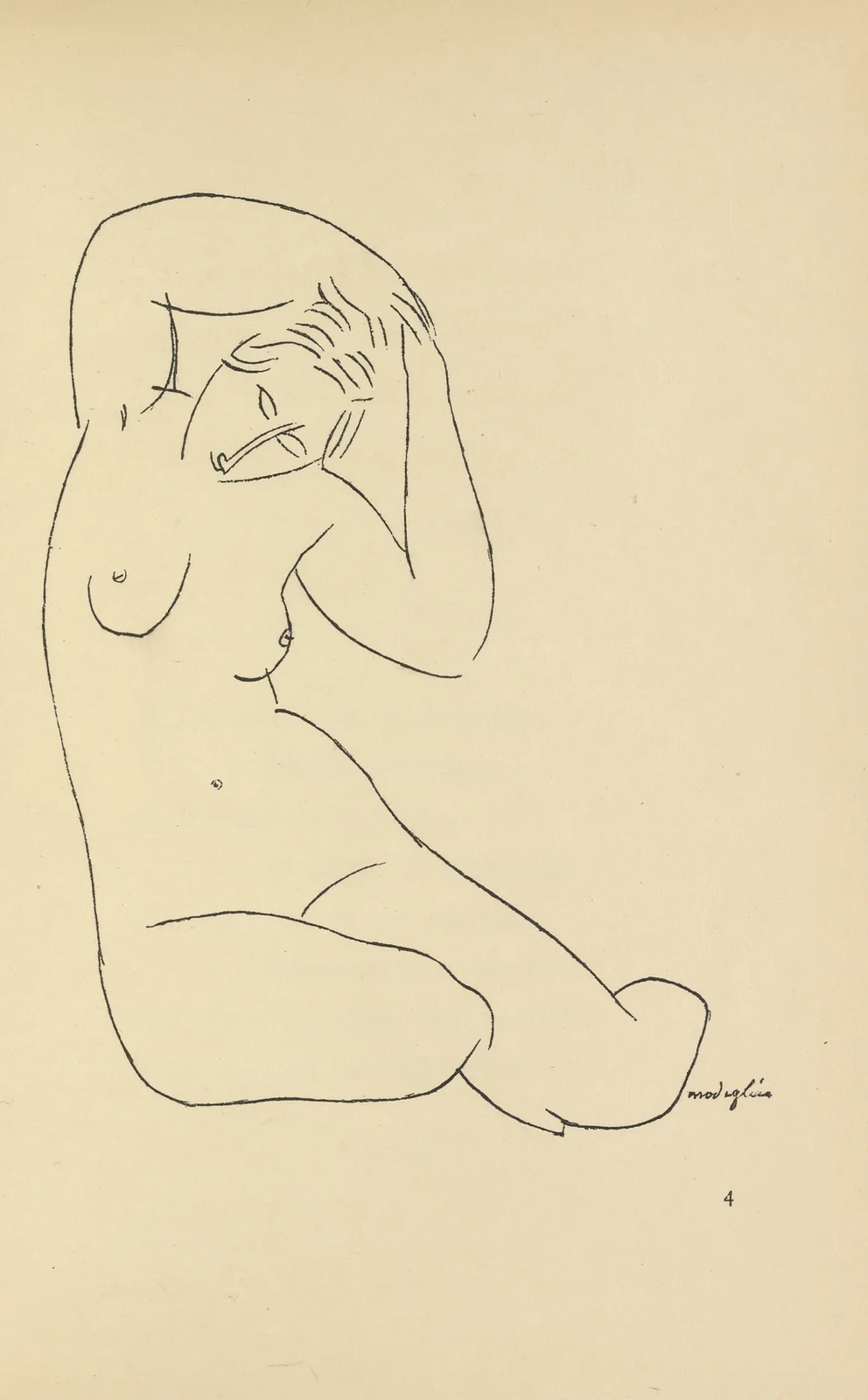 Les nymphes 4 av Amedeo Modigliani