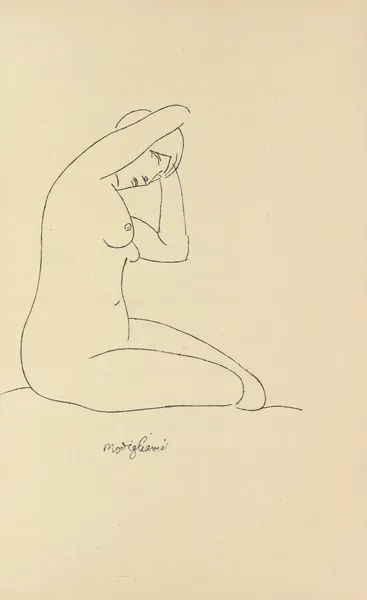 Les nymphes Pl.1 av Amedeo Modigliani
