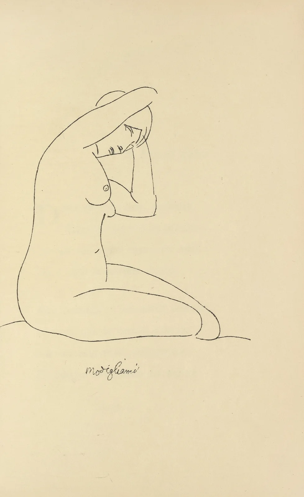 Les nymphes Pl.1 av Amedeo Modigliani