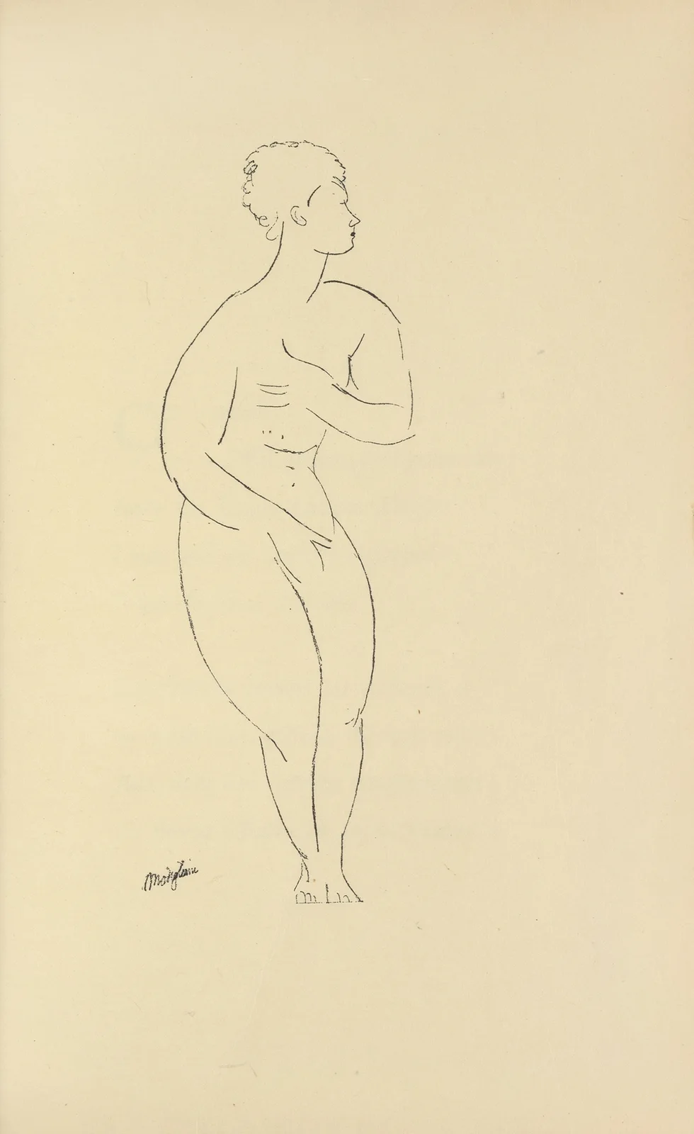 Les nymphes Pl.3 av Amedeo Modigliani