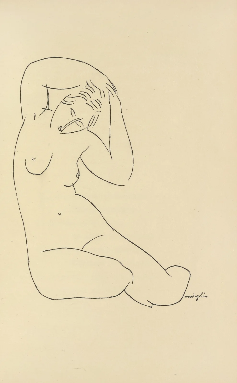 Les nymphes Pl.4 av Amedeo Modigliani