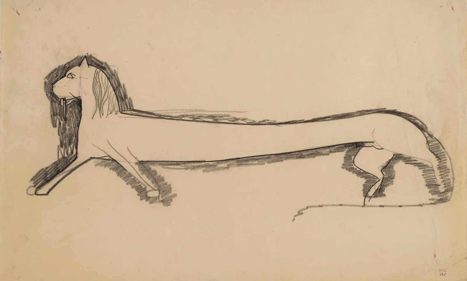 Lion de profile av Amedeo Modigliani