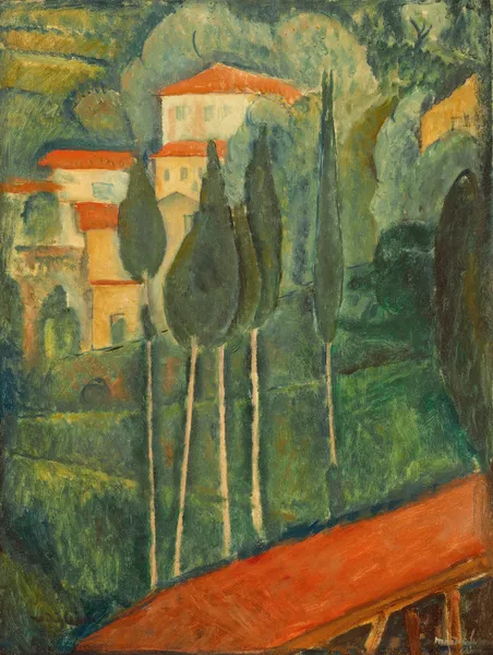Paysage dans le Midi av Amedeo Modigliani