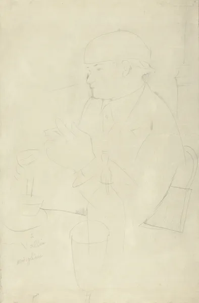 Portrait of Vallin av Amedeo Modigliani