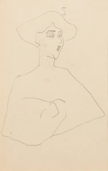 Tête et buste de femme av Amedeo Modigliani
