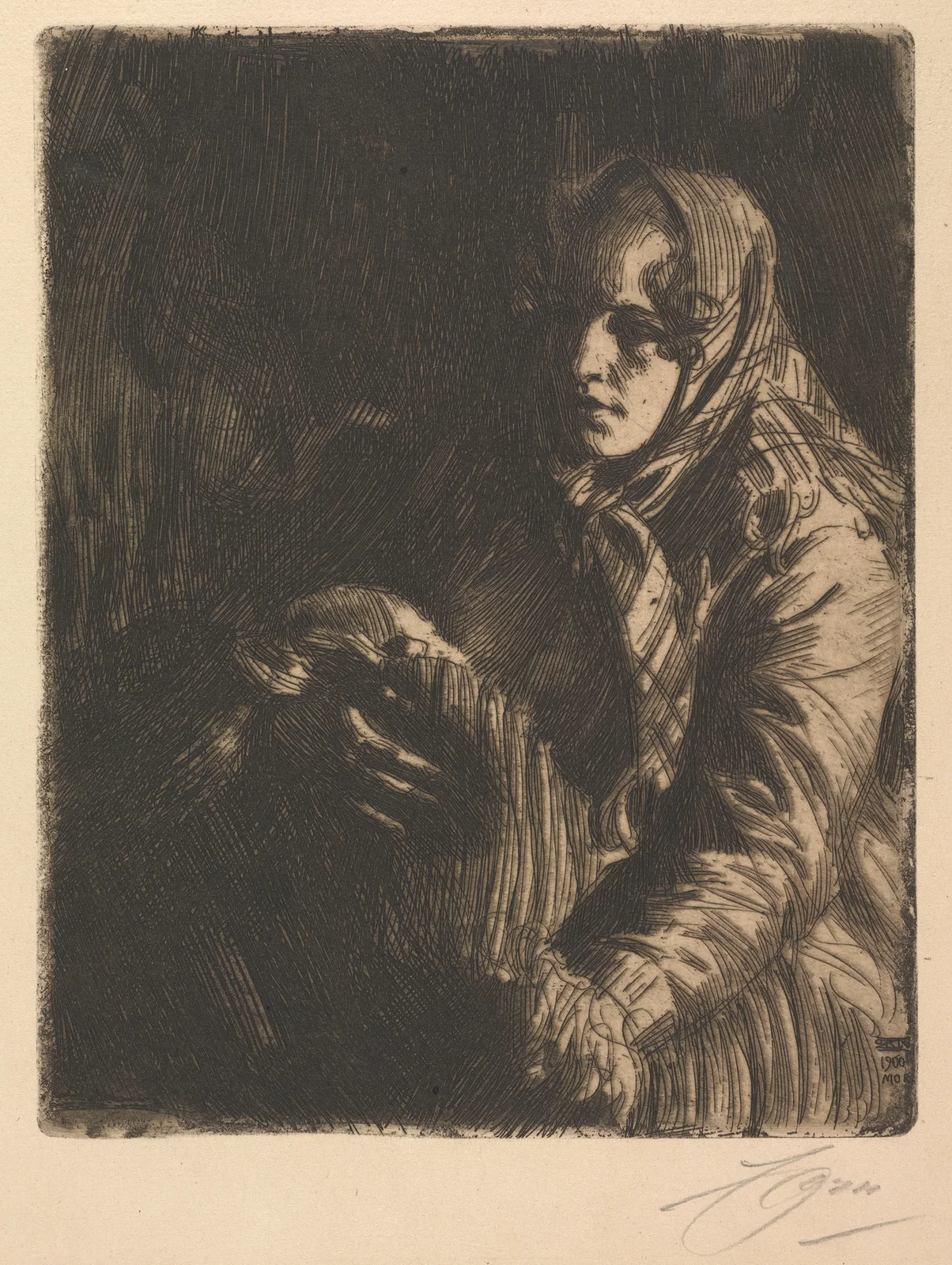 Madonna, 1900 av Anders Zorn